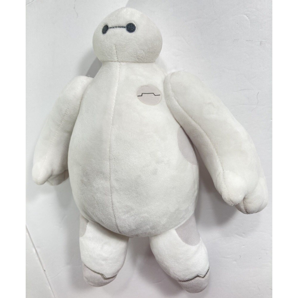 Disney Baymax 12" Big Hero 6 White Plush Toy Robot Jointed Shoulder Movable Arms